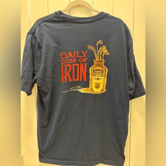 TOMMY BAHAMA Shirt Adult Medium Blue Relax 'DAILY DOSE of IRON' Golf Golfer - Picture 1 of 3